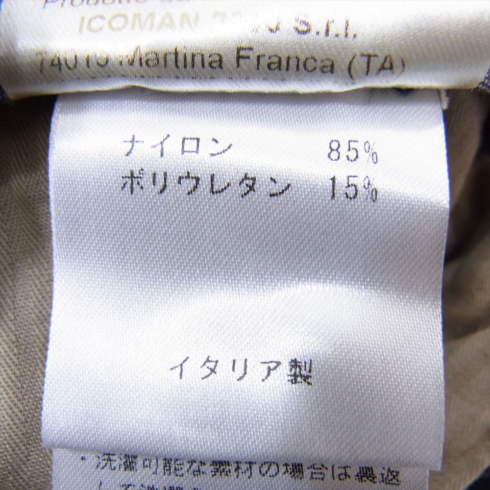ベルウィッチ MG1751X ストレッチ ナイロン ノープリーツ リラックス パンツ NERONE ブラック系 48【中古】