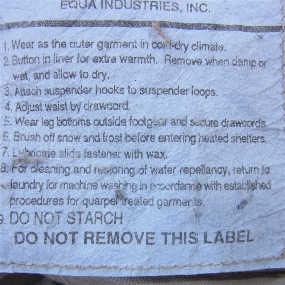 アメリカ軍 JA8415-00-935-0571 90年製 90s スノーカモ オーバー パンツ 後染め グレー系 M【中古】