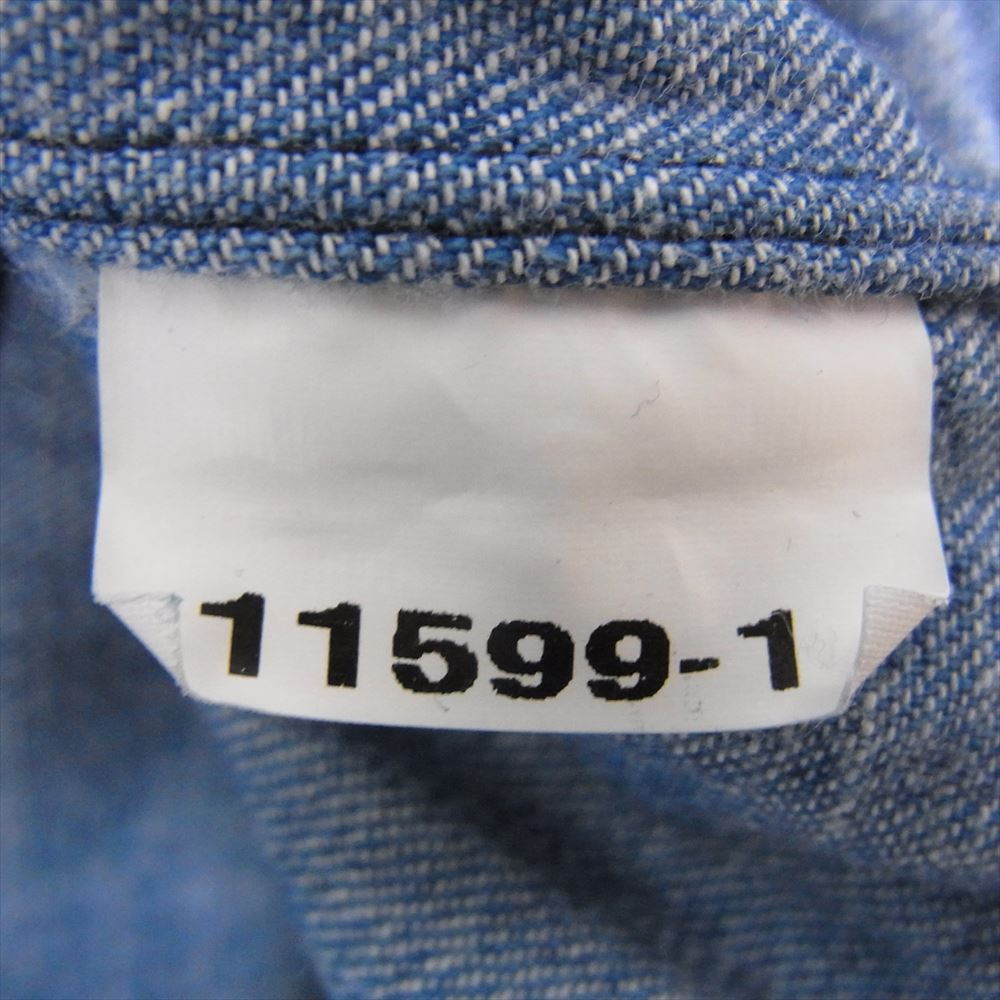 FINAMORE フィナモレ デニム 長袖 シャツ インディゴブルー系 M【中古】