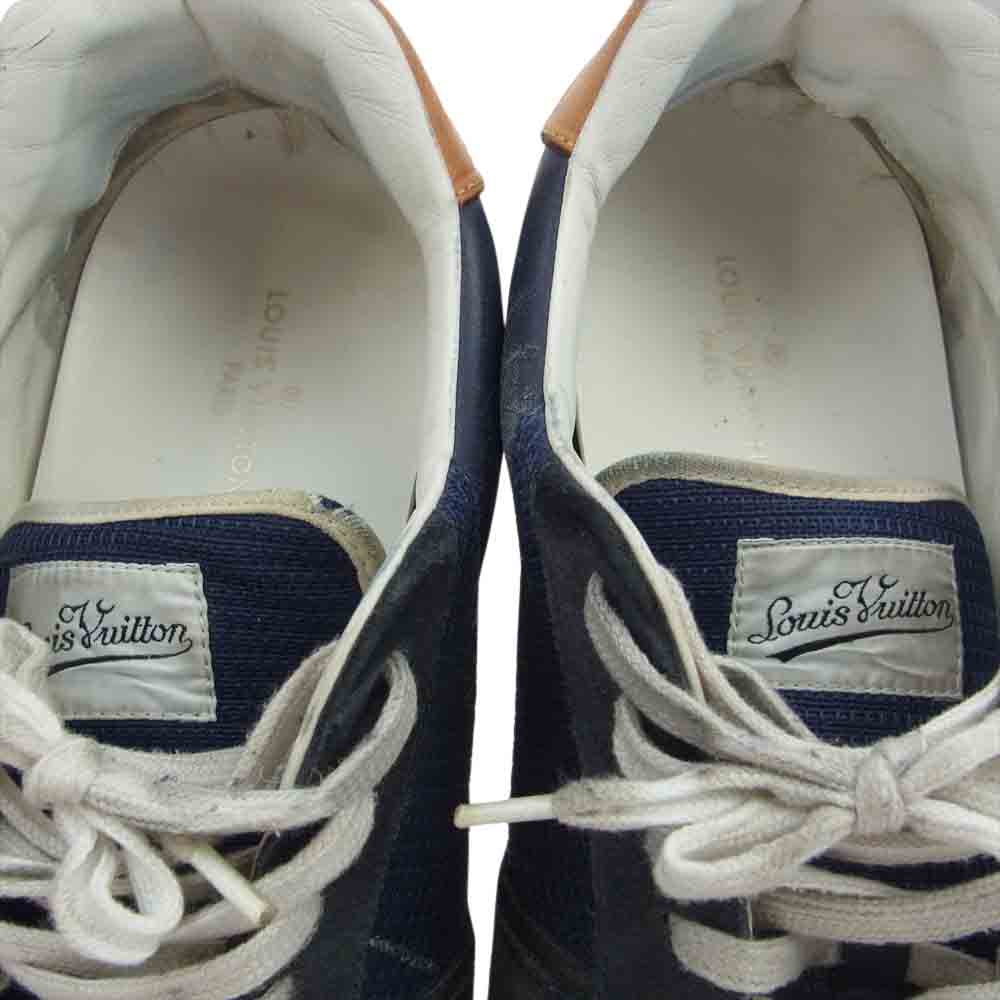 LOUIS VUITTON ルイ・ヴィトン ランアウェイ スニーカー ローカット スニーカー  ネイビー系 8　1/2【中古】