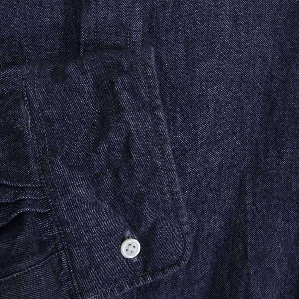 GRAPHPAPER グラフペーパー GM223-50279D DRESSTERIOR ドレステリア 別注 Colorfast Light OZ Denim L/S Regular Collar Shirt カラーファスト デニムシャツ インディゴブルー系 F【中古】
