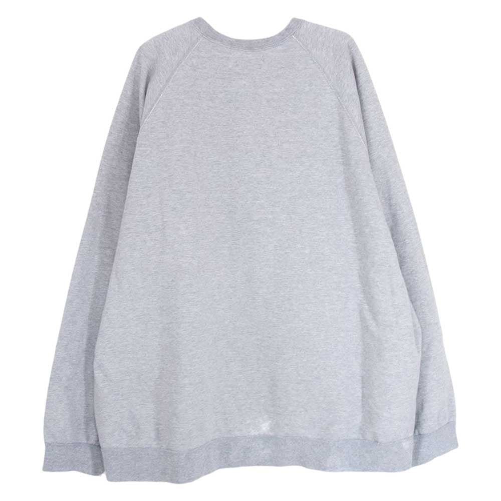 GRAPHPAPER グラフペーパー 23SS GM231-70130 Ultra Compact Terry Crew Neck Sweater ウルトラ コンパクト テリー クルーネック セーター ラグラン スウェット グレー系 F【中古】