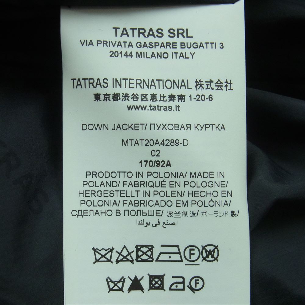 TATRAS タトラス MTAT20A4289-D Rライン DOMIZIAN ドミッツィアーノ ダウン ジャケット ポーランド製 ブラック系 02【中古】