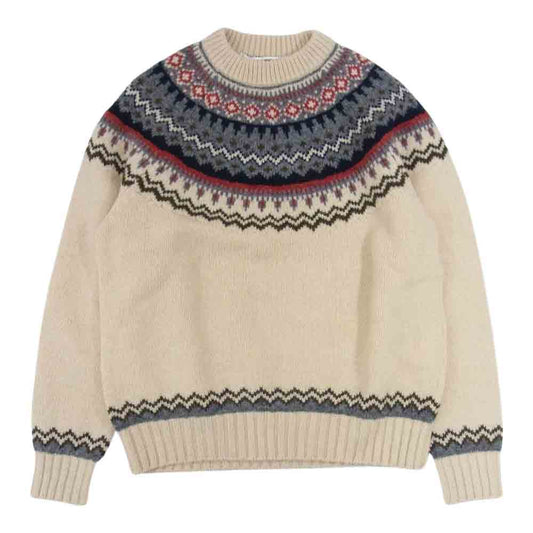 JUNYA WATANABE COMME des GARCONS ジュンヤワタナベコムデギャルソン 21AW JH-N106 AD2021 ノルディック ニット セーター オフホワイト系 S【中古】
