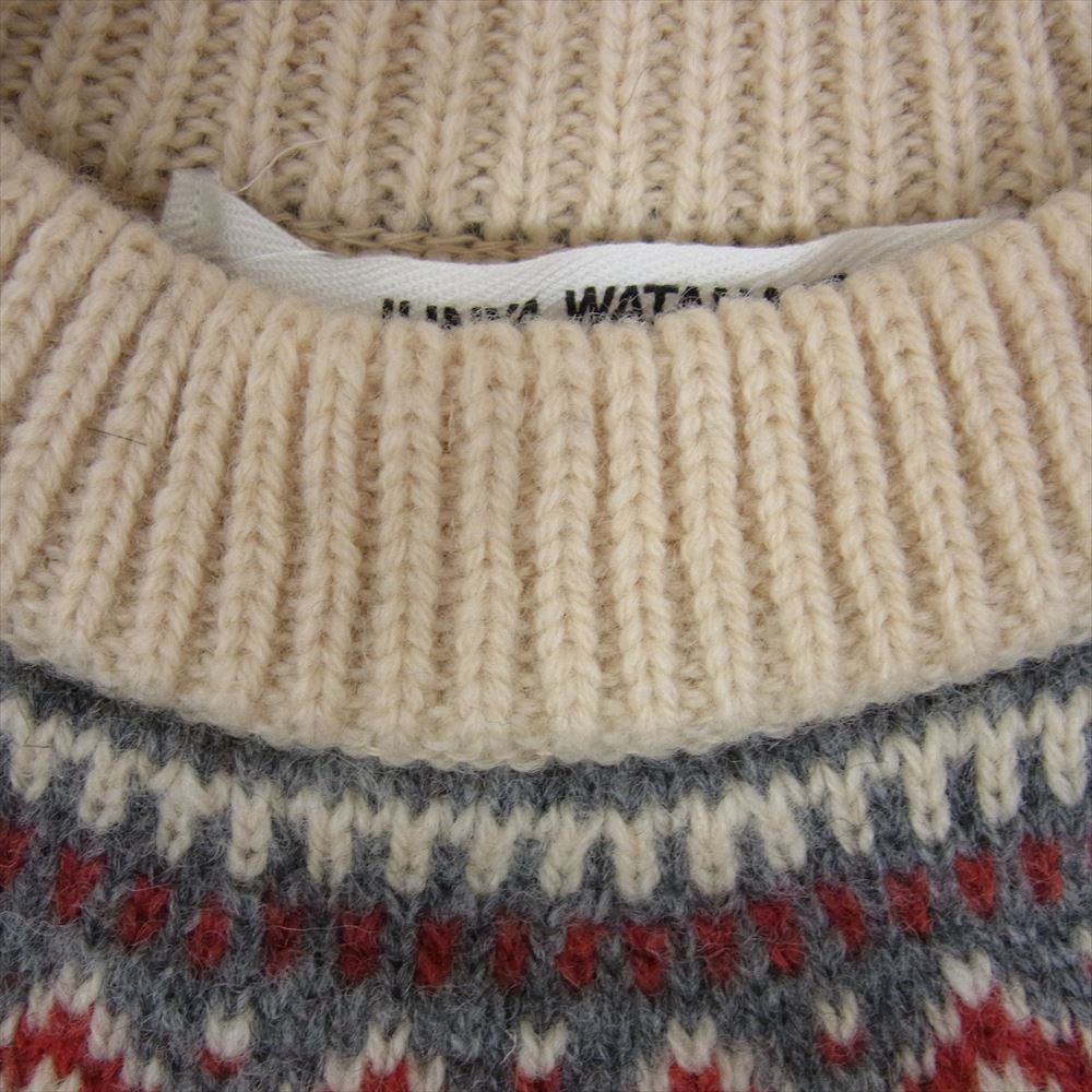 JUNYA WATANABE COMME des GARCONS ジュンヤワタナベコムデギャルソン 21AW JH-N106 AD2021 ノルディック ニット セーター オフホワイト系 S【中古】