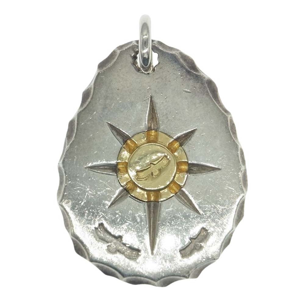 TADY&KING タディアンドキング 8本彫り K18 イーグルメタル 付き タタキL ペンダント トップ シルバー系【中古】