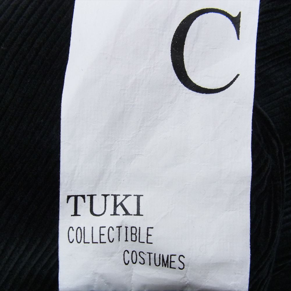 ツキ 160 Short trousers ショート トラウザーズ コーデュロイ アジャスター付き ワイドパンツ ブラック系 3【美品】【中古】