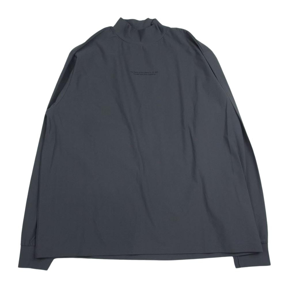 シュタイン OVERSIZED HIGH NECK LS オーバーサイズ ストレッチ モックネック テック 長袖 Tシャツ チャコール系 M【極上美品】【中古】