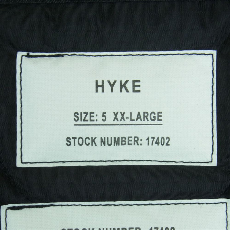 HYKE ハイク 23AW 17402 QUILTED LINER JACKET キルティング ライナー ミリタリー ジャケット ブラック系 XXL 5【極上美品】【中古】