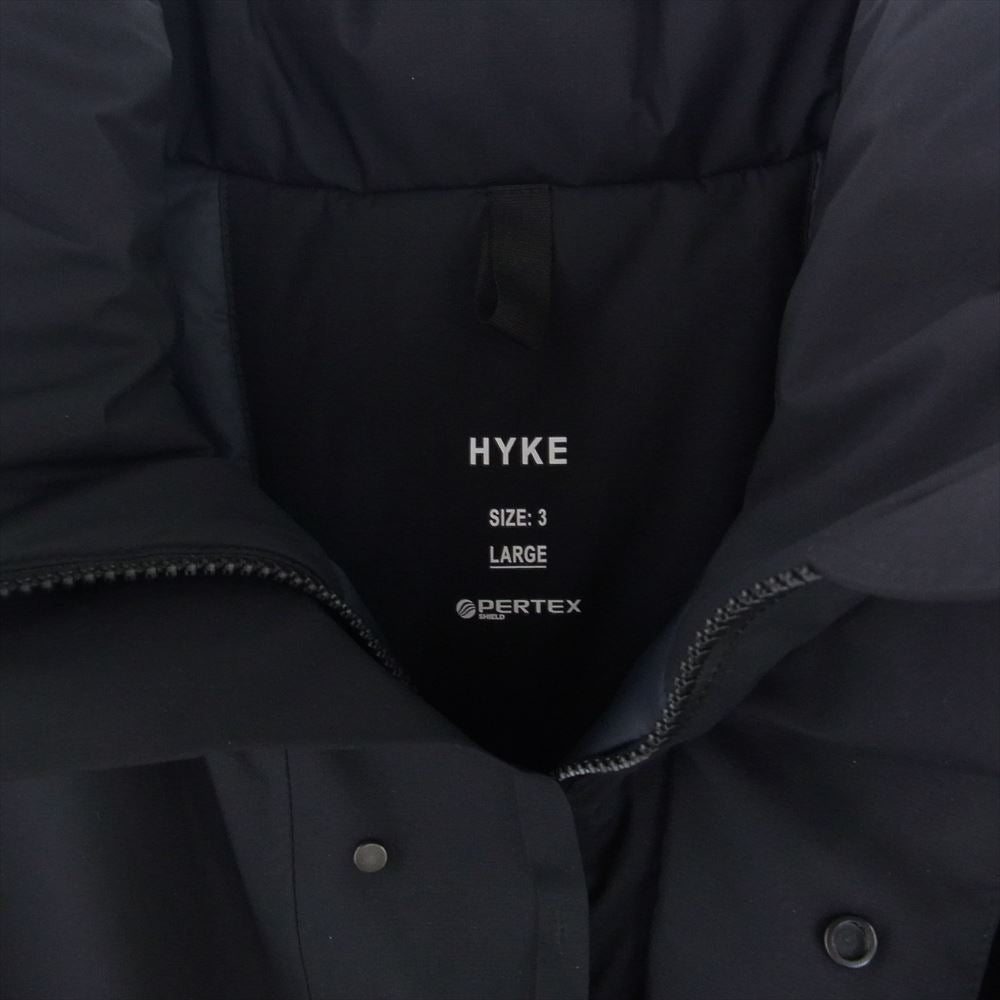 HYKE ハイク 23AW 27058 × Exclusive for Edition エディション別注 PARTEX GEN2 JACKET パーテックス 中綿 ジャケット ブラック系 L 表記サイズ：3【新古品】【未使用】【中古】