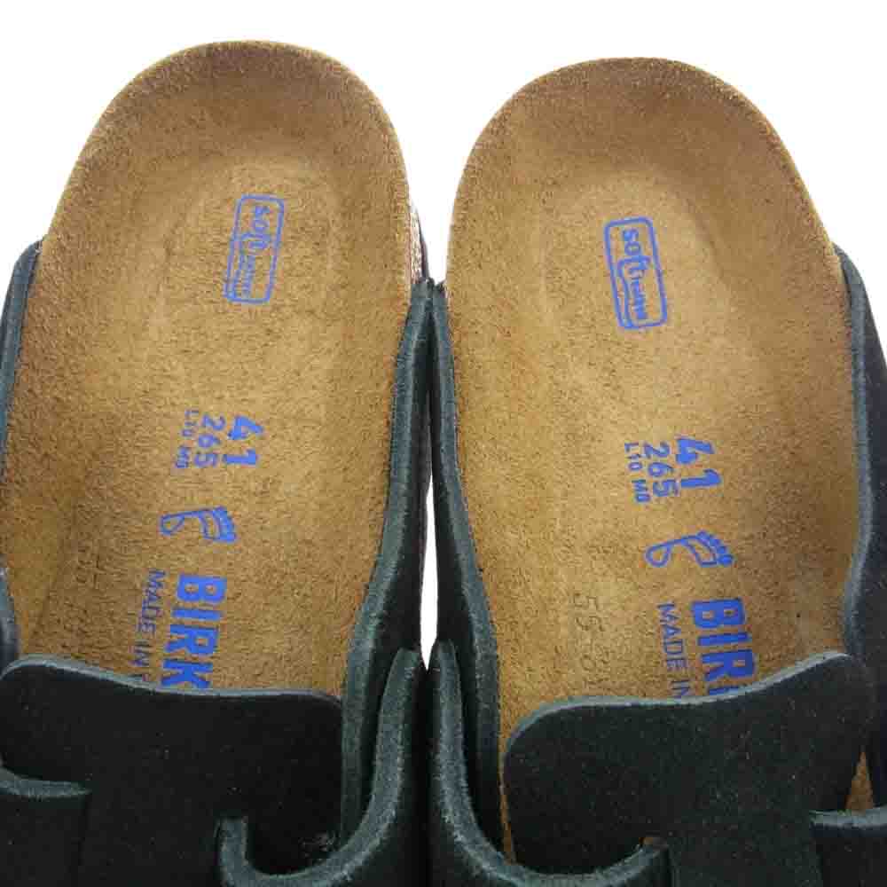BIRKENSTOCK ビルケンシュトック 0660471 BOSTON BS ボストン スエード サンダル ブラック系 26.5cm【新古品】【未使用】【中古】