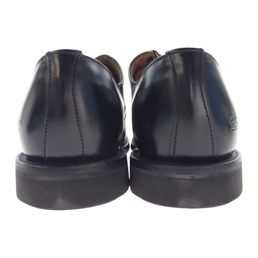 SANDERS サンダース 2246B MILITARY OFFICER SHOE ミリタリー オフィサー プレーントゥ レザー シューズ ブラック系 7.5インチ【極上美品】【中古】