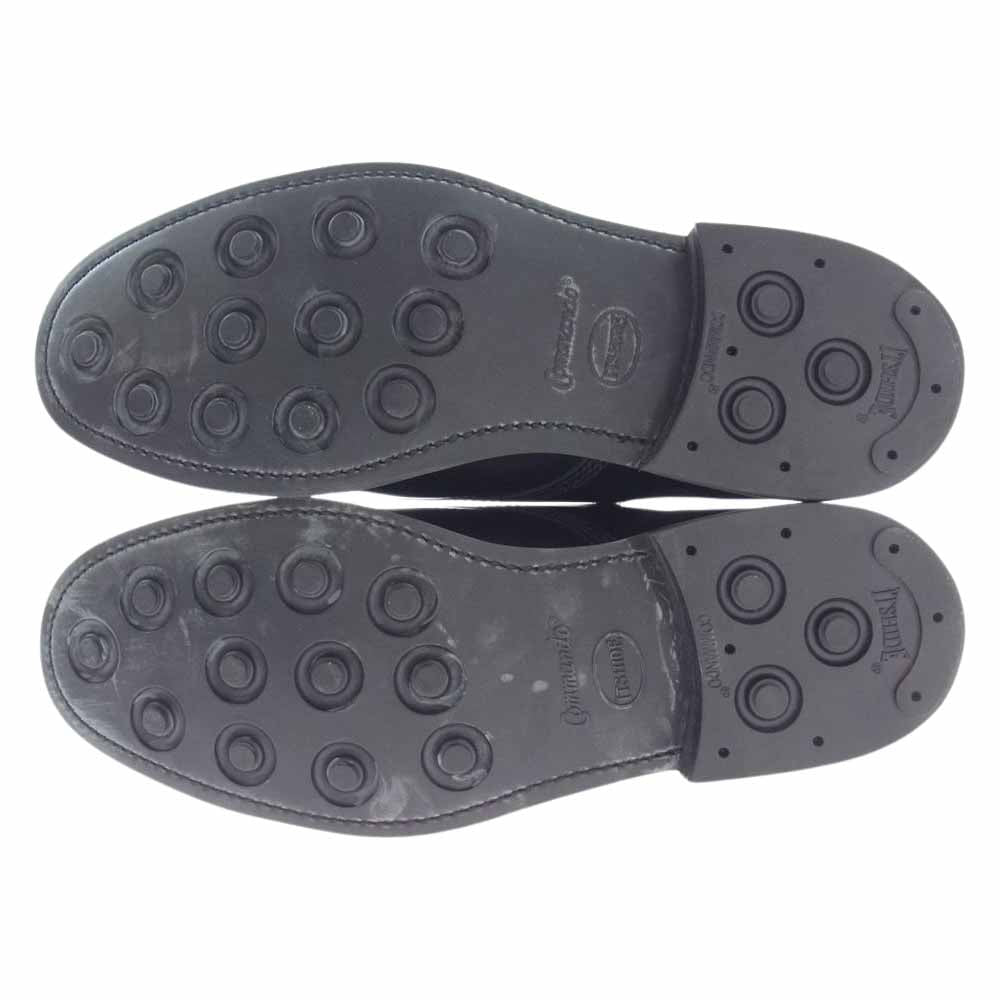 SANDERS サンダース 2246B MILITARY OFFICER SHOE ミリタリー オフィサー プレーントゥ レザー シューズ ブラック系 7.5インチ【極上美品】【中古】