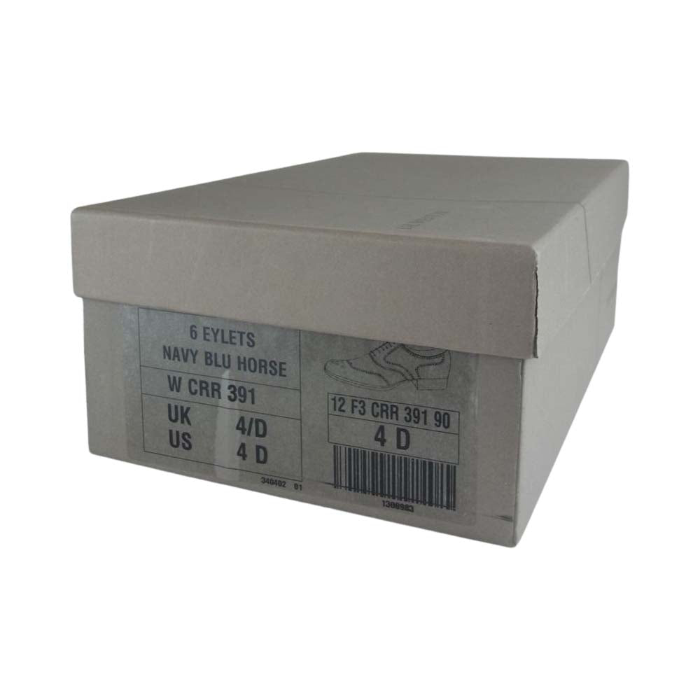 J.M WESTON ジェイエムウエストン 391 オックスフォード ウィングチップ パンチドキャップトゥ レザー シューズ ネイビー系 4D【中古】
