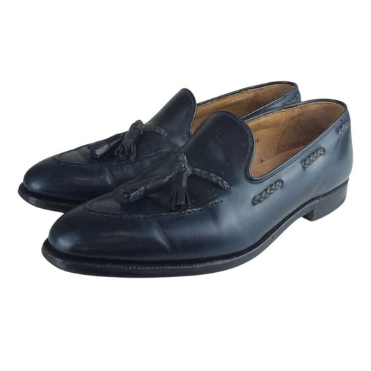 CROCKETT&JONES クロケットアンドジョーンズ 5645 LANGHAM 2 ランガム キルトタッセル スリッポン シューズ ネイビー系 7E【中古】