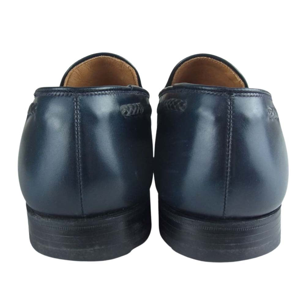 CROCKETT&JONES クロケットアンドジョーンズ 5645 LANGHAM 2 ランガム キルトタッセル スリッポン シューズ ネイビー系 7E【中古】