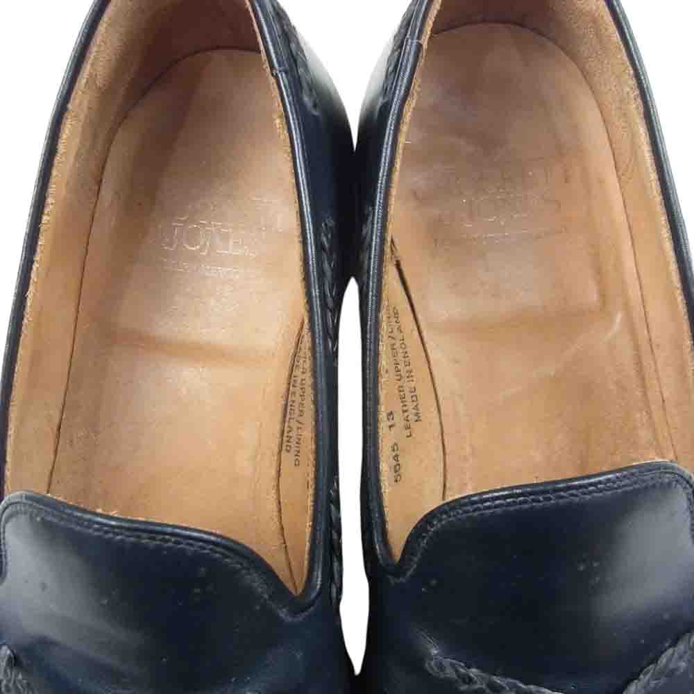 CROCKETT&JONES クロケットアンドジョーンズ 5645 LANGHAM 2 ランガム キルトタッセル スリッポン シューズ ネイビー系 7E【中古】