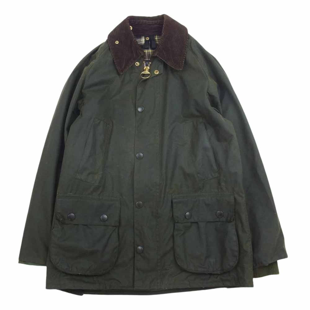 Barbour バブアー 英国製 BEDDAILE ビデイル ワックス オイルド ジャケット カーキ系 34【中古】