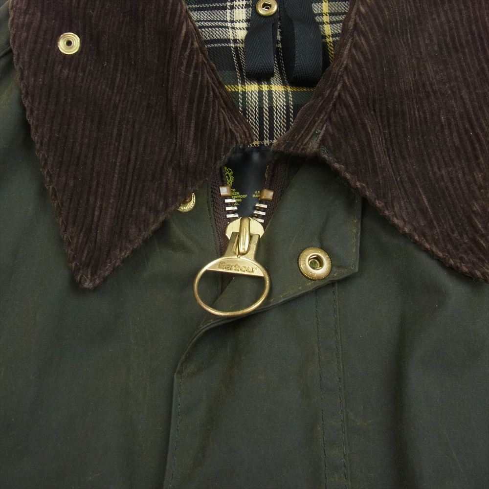 Barbour バブアー 英国製 BEDDAILE ビデイル ワックス オイルド ジャケット カーキ系 34【中古】