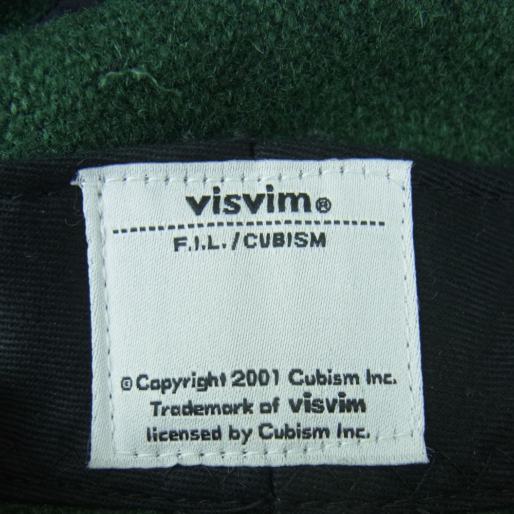 VISVIM ビズビム 17AW 0117203003027 HONUS CAP TWEED 6パネル ベースボール キャップ 帽子 日本製 グリーン系 SM【中古】