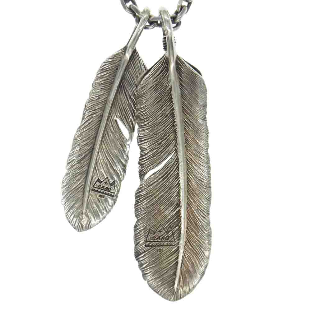 SAAD サード ハートフェザー フェザー サンシンボルメディスンホイール アラベスクフック チェーン カスタムネックレス シルバー系【中古】