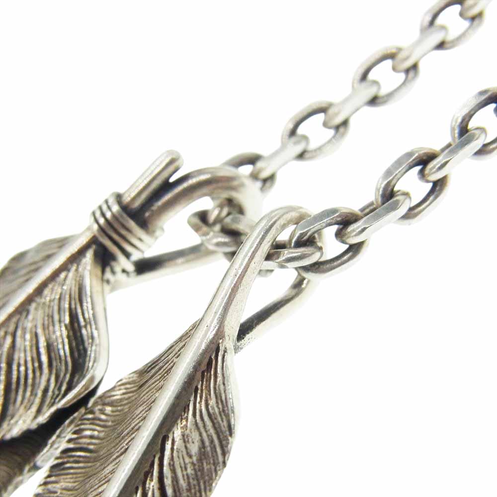 SAAD サード ハートフェザー フェザー サンシンボルメディスンホイール アラベスクフック チェーン カスタムネックレス シルバー系【中古】