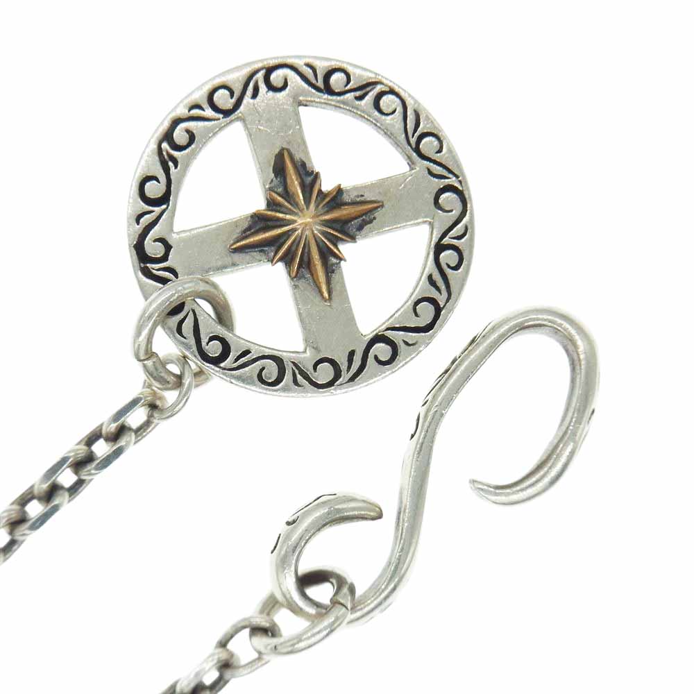 SAAD サード ハートフェザー フェザー サンシンボルメディスンホイール アラベスクフック チェーン カスタムネックレス シルバー系【中古】