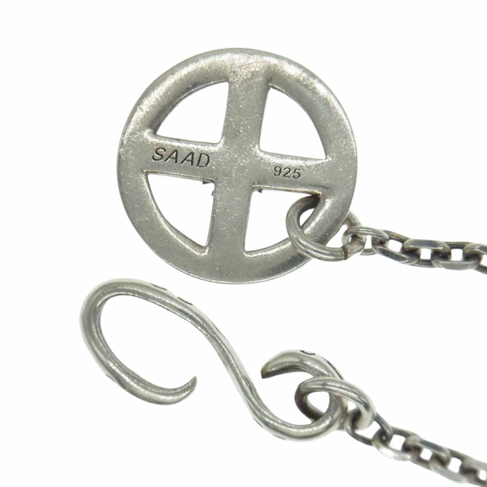 SAAD サード ハートフェザー フェザー サンシンボルメディスンホイール アラベスクフック チェーン カスタムネックレス シルバー系【中古】