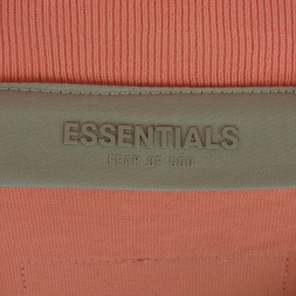 FEAR OF GOD フィアオブゴッド ロゴ コットン カットソー 半袖 Tシャツ ピンク系 サーモンピンク系 S【美品】【中古】