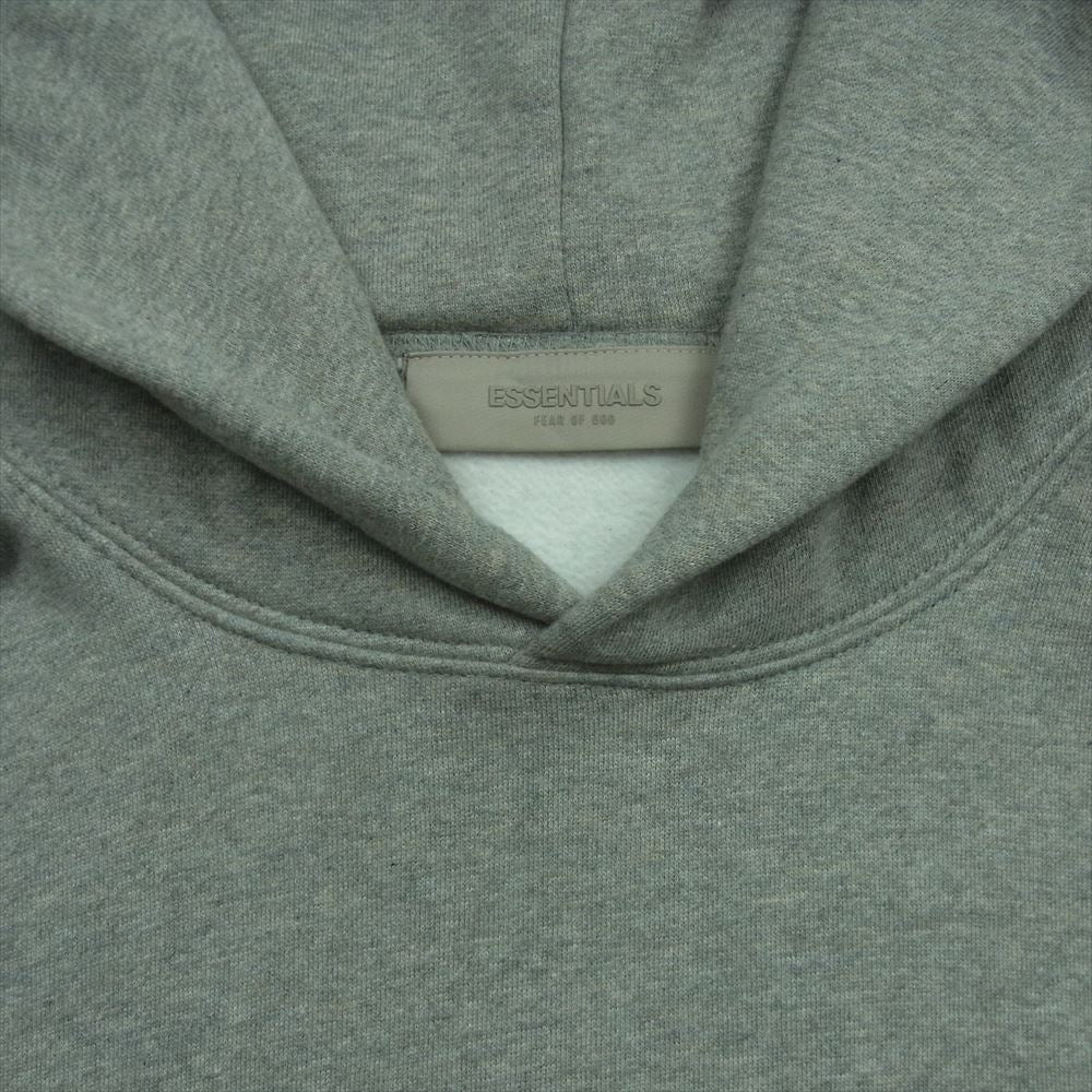 FEAR OF GOD フィアオブゴッド ESSENTIALS エッセンシャルズ 8312-343-1866 バックロゴ プルオーバー パーカー グレー系 S【美品】【中古】