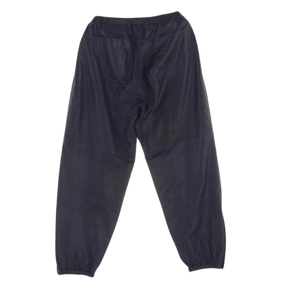 COMOLI コモリ 22AW W03-03010 シープスキン オールレザー トレーニングパンツ ブラック系 1【中古】