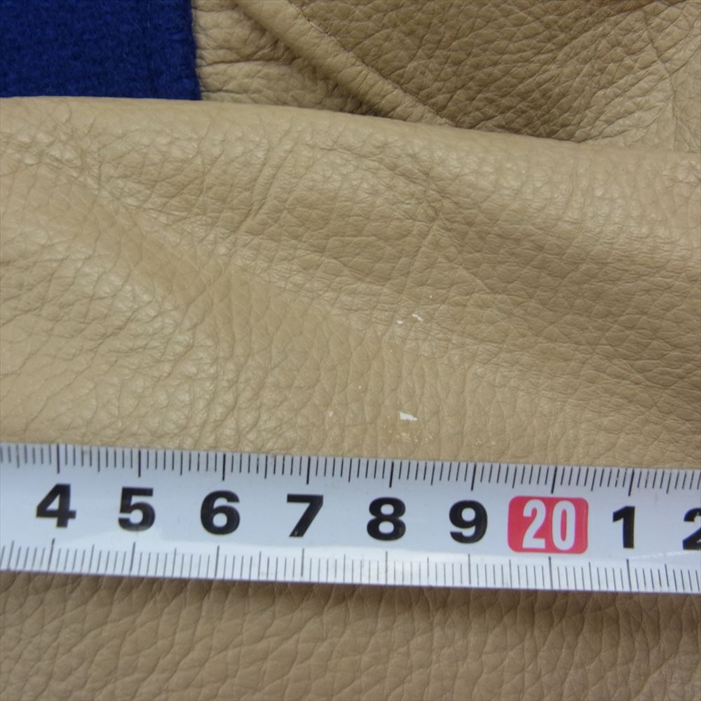 パールダイバー 袖レザー スタジャン スタジアム アワード ジャケット ブルー系 L【中古】