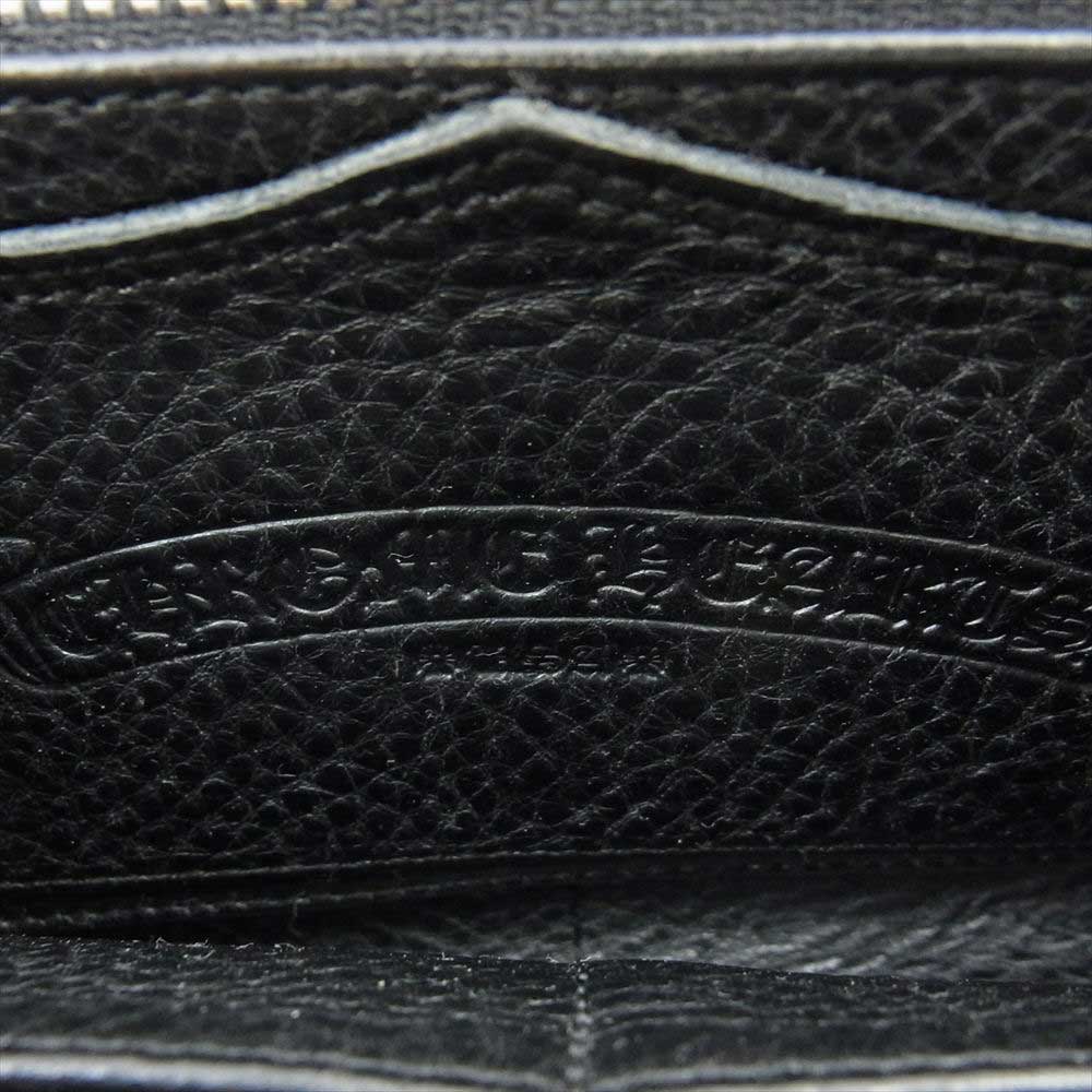 CHROME HEARTS クロムハーツ（原本無） REC F ZIP BS BSフレア ソフトレザー ラウンドジップ ロングウォレット 長財布 ブラック系【中古】