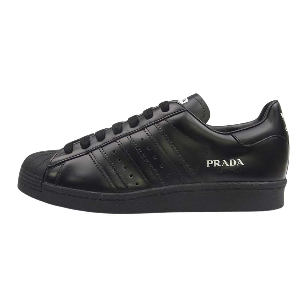 PRADA プラダ × adidas アディダス SUPERSTAR スーパースター スニーカー ブラック系 26.5cm【新古品】【未使用】【中古】