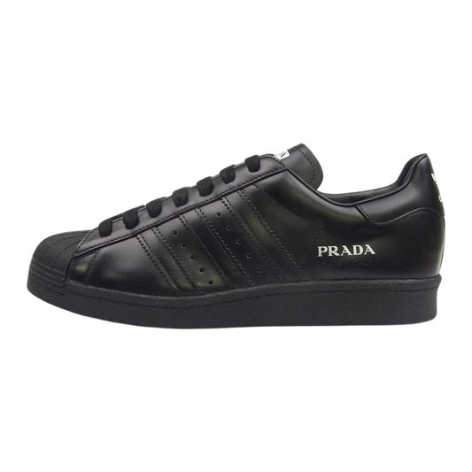 PRADA プラダ × adidas アディダス SUPERSTAR スーパースター スニーカー ブラック系 26.5cm【新古品】【未使用】【中古】