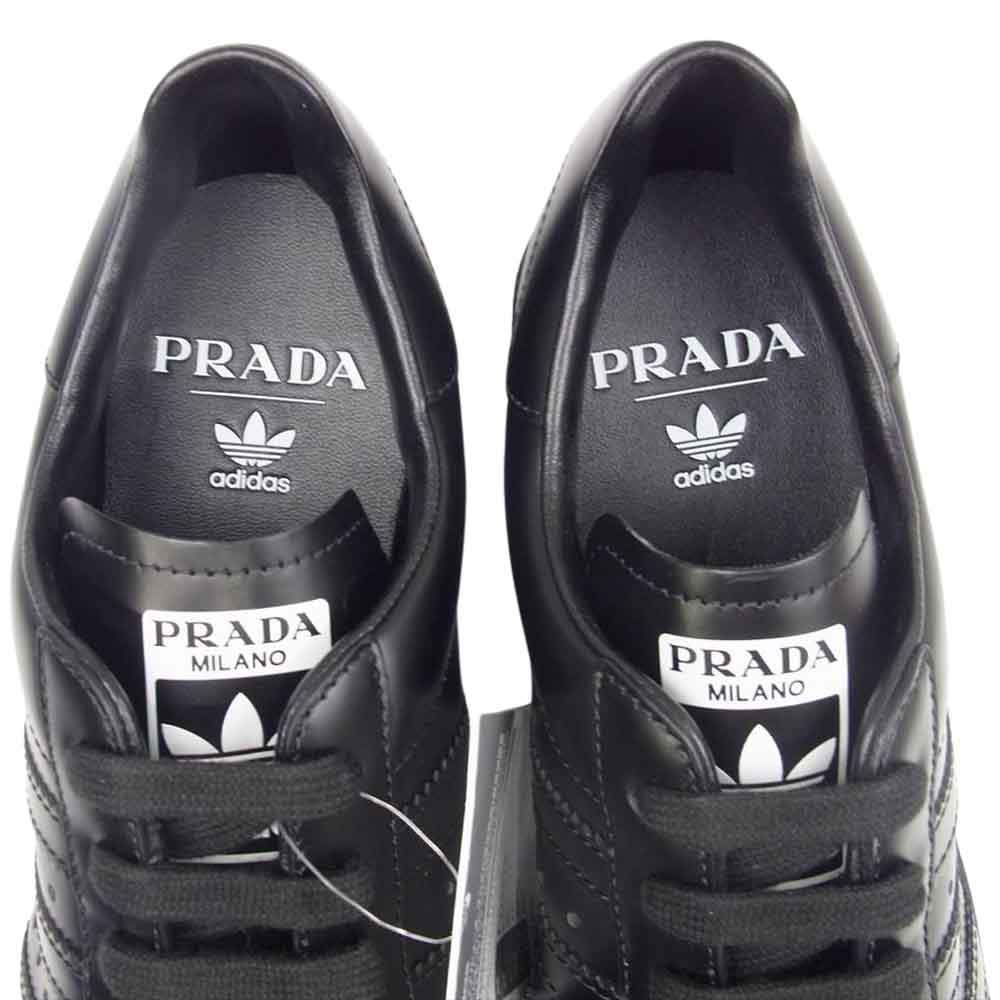 PRADA プラダ × adidas アディダス SUPERSTAR スーパースター スニーカー ブラック系 26.5cm【新古品】【未使用】【中古】
