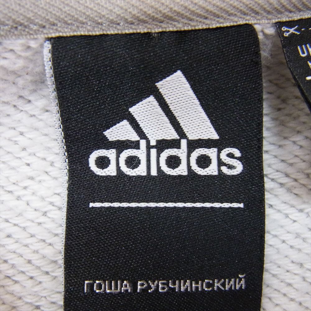 ゴーシャラブチンスキー DP5304 ADIDAS SWEAT TOP アディダス 刺繍ロゴ サイドライン オーバーサイズ スウェット トップ グレー系 M【中古】