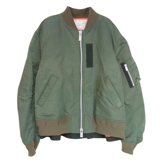 Sacai サカイ 20SS SCW-001 CLASSIC MA-1 Nylon Twill Blouson クラシック ブルゾン ボンバー フライトジャケット カーキ系 2【中古】