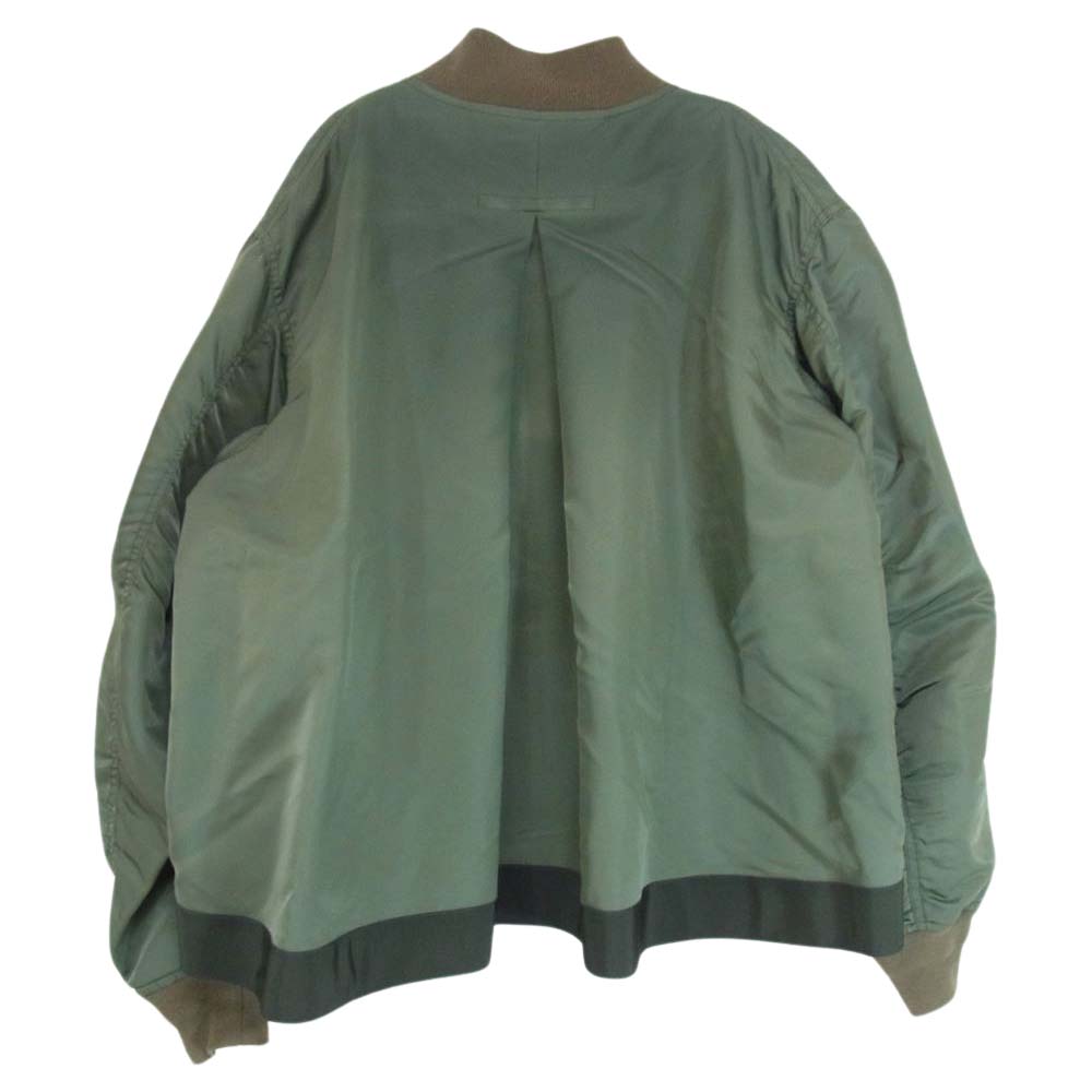 Sacai サカイ 20SS SCW-001 CLASSIC MA-1 Nylon Twill Blouson クラシック ブルゾン ボンバー フライトジャケット カーキ系 2【中古】