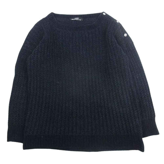 VERSACE ヴェルサーチ VERSUS ヴェルサス ショルダースナップ ニット セーター ブラック系 38【中古】