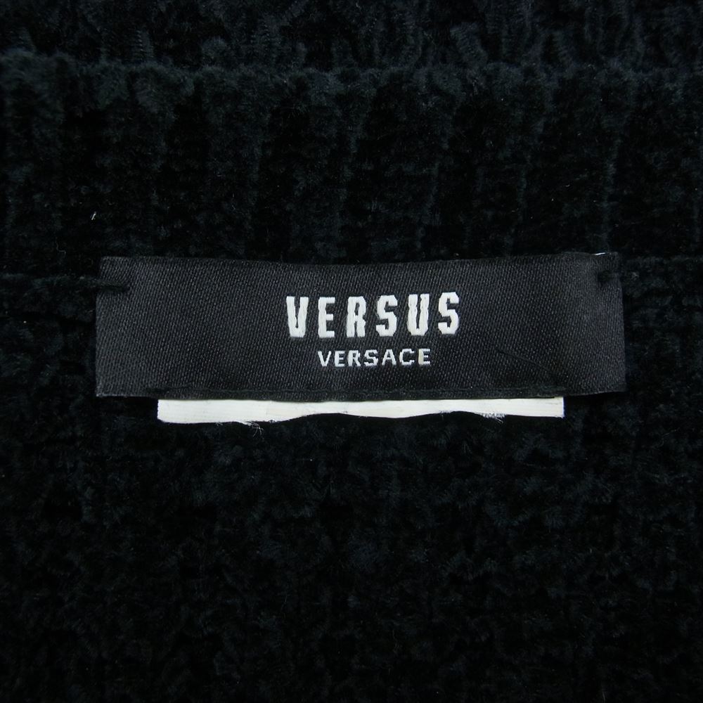 VERSACE ヴェルサーチ VERSUS ヴェルサス ショルダースナップ ニット セーター ブラック系 38【中古】