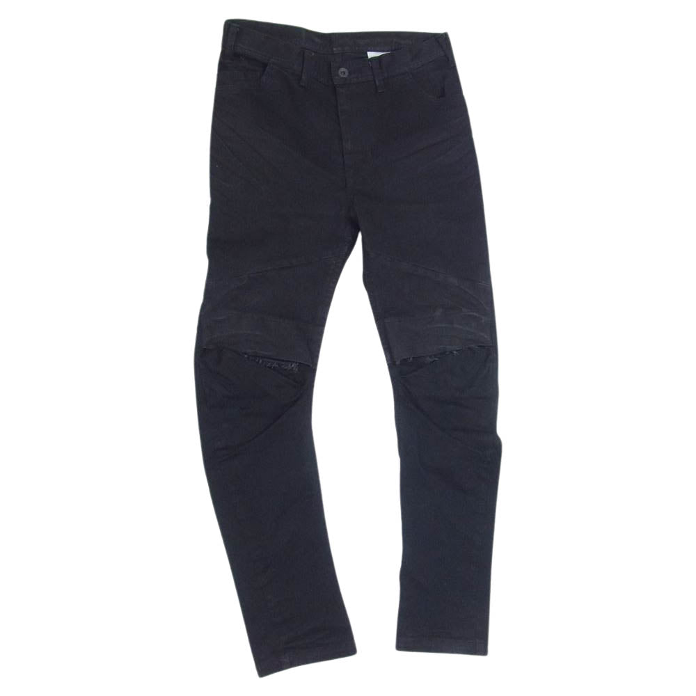 ユリウス 17SS 577PAM13 11.5oz STRETCH DENIM Arched Indirect Pants アークドインディレクト バナナ デニムパンツ ブラック系 1【中古】