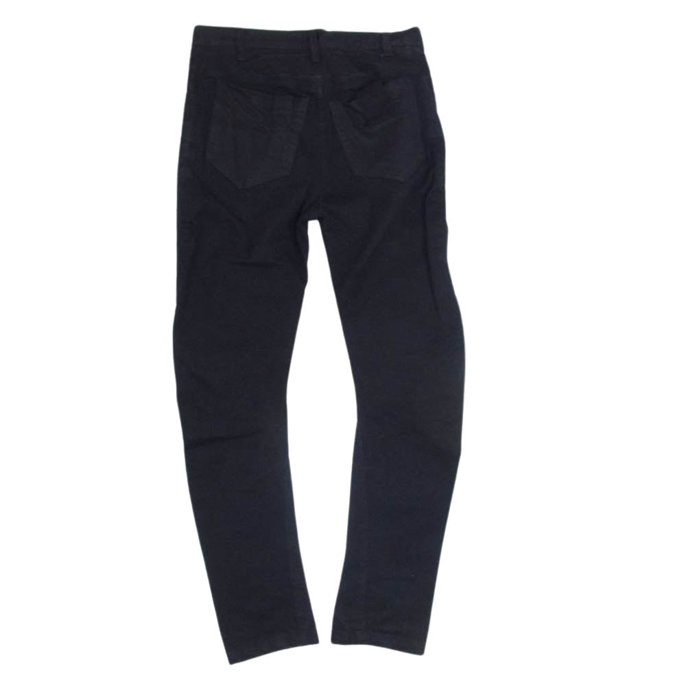 ユリウス 17SS 577PAM13 11.5oz STRETCH DENIM Arched Indirect Pants アークドインディレクト バナナ デニムパンツ ブラック系 1【中古】