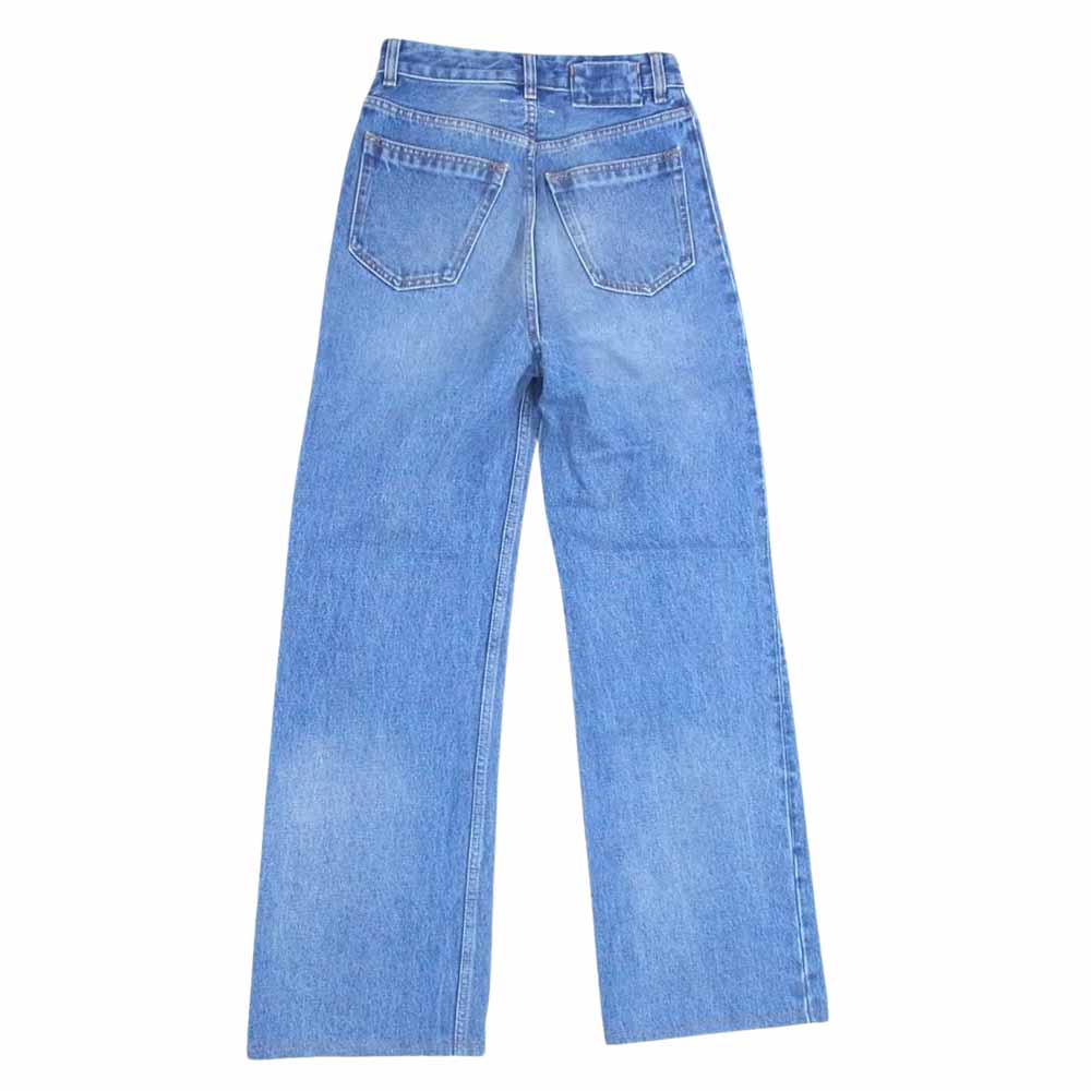MAISON MARGIELA メゾンマルジェラ 21SS S62LB0056 MM6 エムエムシックス ヴィンテージウォッシュ加工 セーラー ワイドストレート デニムパンツ インディゴブルー系 38【中古】