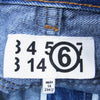 MAISON MARGIELA メゾンマルジェラ 21SS S62LB0056 MM6 エムエムシックス ヴィンテージウォッシュ加工 セーラー ワイドストレート デニムパンツ インディゴブルー系 38【中古】