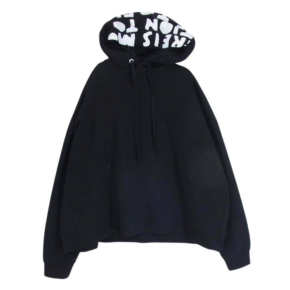MAISON MARGIELA メゾンマルジェラ 21SS S51GU0039 1ライン 四つタグ AIDS エイズ フードプリント スウェット プルオーバー パーカー フーディ ブラック系 S【中古】