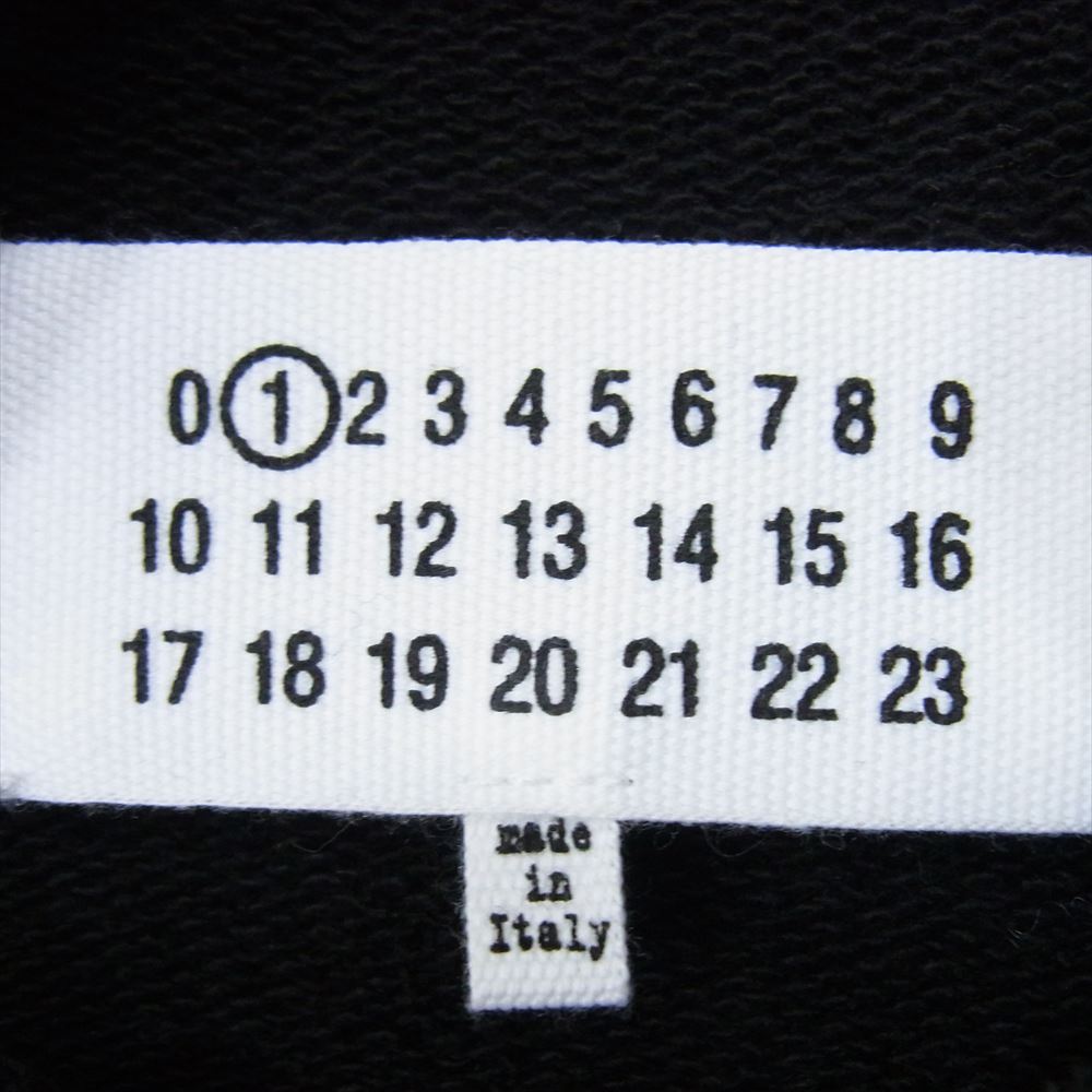 MAISON MARGIELA メゾンマルジェラ 21SS S51GU0039 1ライン 四つタグ AIDS エイズ フードプリント スウェット プルオーバー パーカー フーディ ブラック系 S【中古】