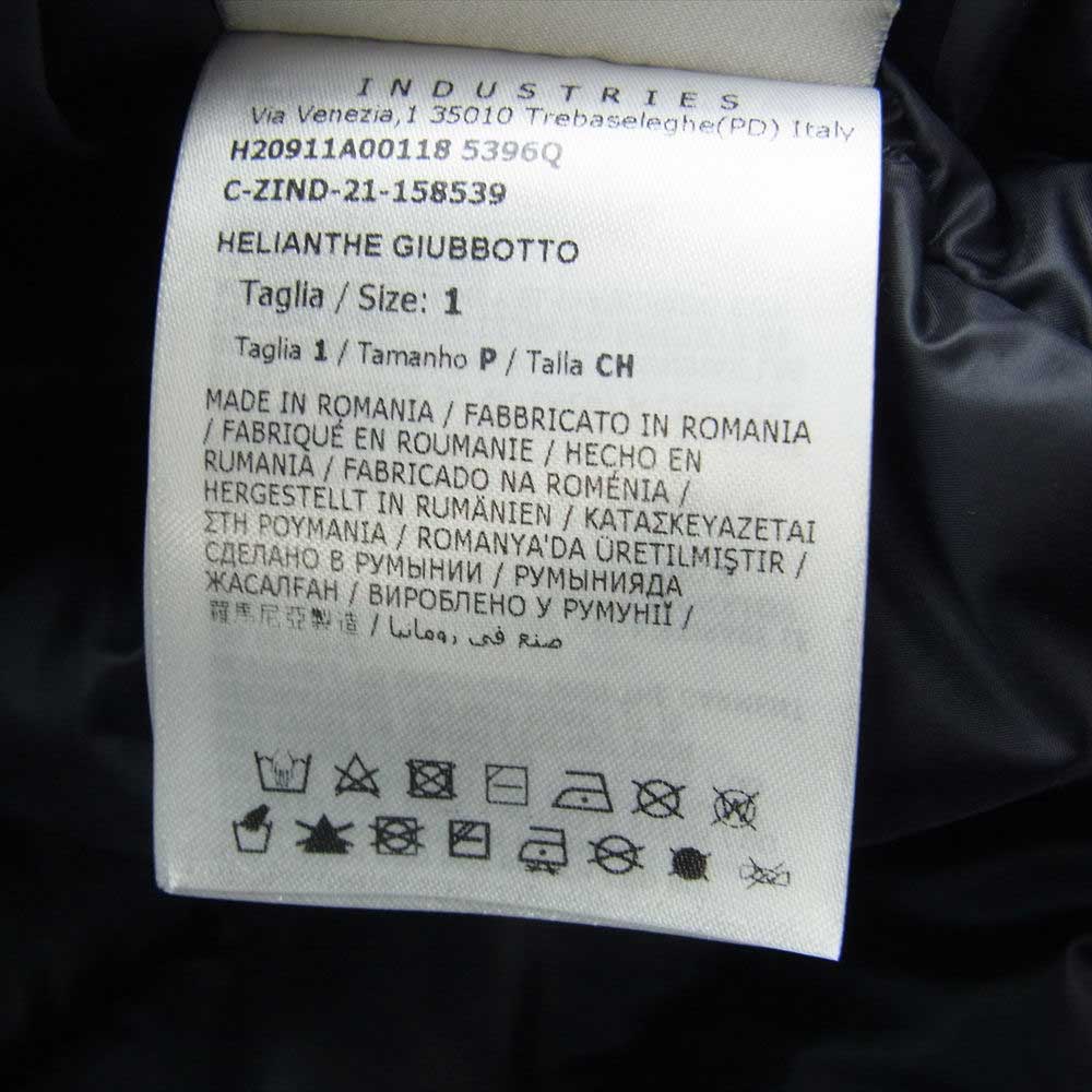 MONCLER モンクレール H20911A00118-5396Q 国内正規品 HELIANTHE シングルライダース ダウン ジャケット ブラック系 1【中古】
