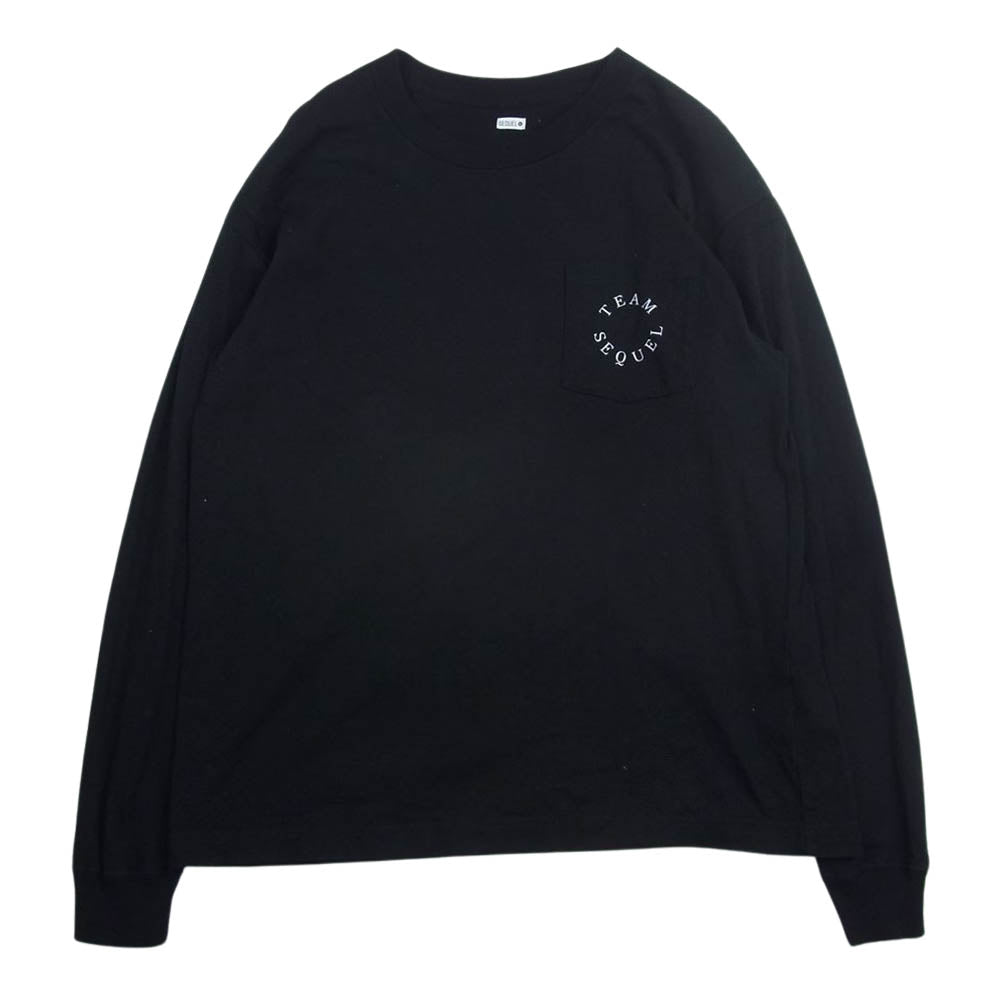 シークエル TEAM SEQUEL チーム シークエル ポケット ロングスリーブ Tシャツ ロンT ブラック系 S【中古】