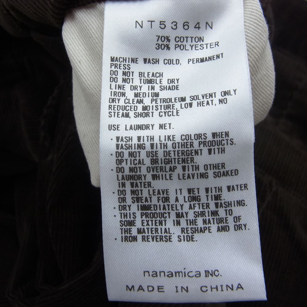 THE NORTH FACE ノースフェイス NT5364N PURPLE LABEL パープルレーベル コーデュロイ パンツ ブラウン系 30【中古】